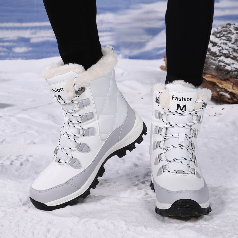 雪地靴女冬款2023年新款冬季加绒加厚零下40度户外防水防滑棉鞋