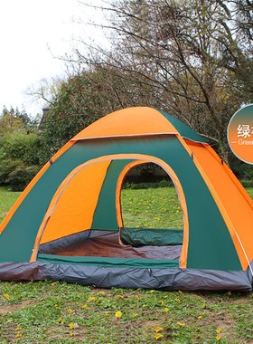 新品可携式帐篷户外野营折叠全自动帐篷3-4人沙滩简易Z速开双人低