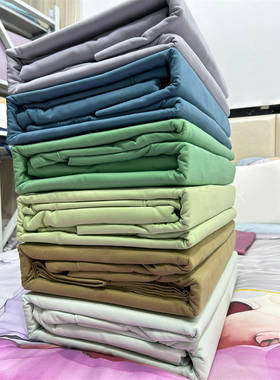 纯色磨毛床上用品四件套秋冬季全棉纯棉被套加厚保暖床单床品微瑕
