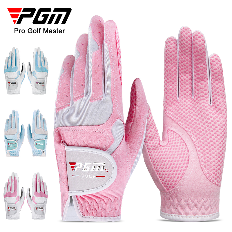 PGM 高尔夫手套女超纤布防滑手套golf手套秋冬季保暖手套左右双手