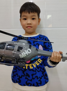 儿童直升飞机玩具超大号双开门耐摔惯性益智模型男女孩3-6岁礼物