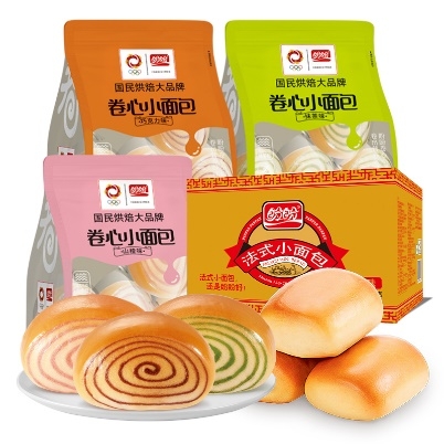 【香菇】盼盼法式小面包卷心组合早餐整箱零食营养健康小吃