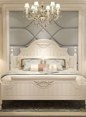 田园风格床韩式双人床欧式1.5公主床1.8米结婚床卧室家具套装组合