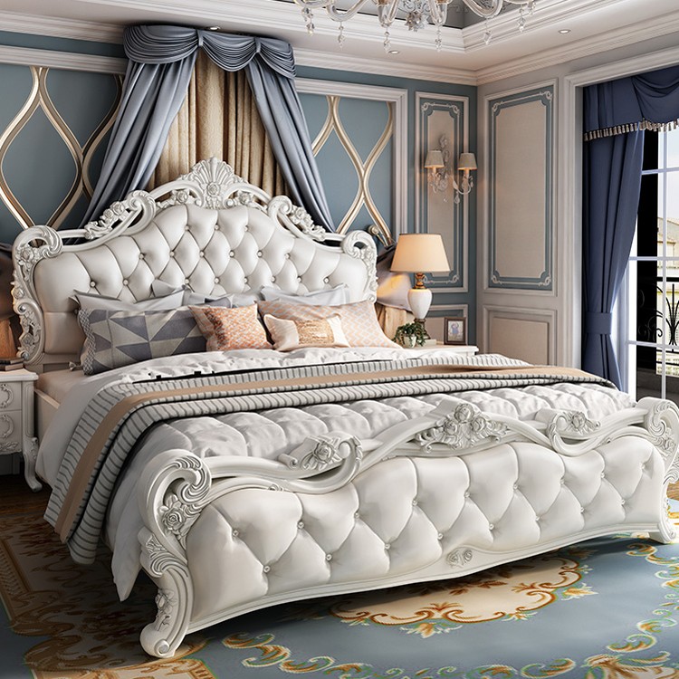 欧式床床双人床现代公主女孩轻奢1.8m婚床全屋主卧室家具组合套装