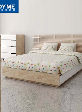 嘉宜美 卧室家具组合套装 双人床+床头板组合 欧式