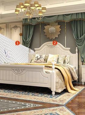 田园风格床韩式双人床欧式1.5公主床1.8米结婚床卧室家具套装组合