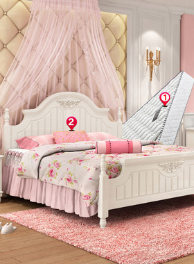 全套卧室成套家具套装组合 全屋欧式主卧床实木衣柜韩式公主床