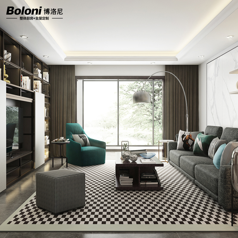 博洛尼全屋空间定制客厅卧室现代家具定做成品套装组合男性主张