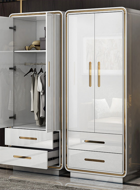 光明家具官方衣柜家用卧室现代简约组装北欧组合整体经济型合开门