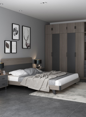卧室成套家具套装组合全屋北欧现代简约床衣柜主卧三四五六件套房