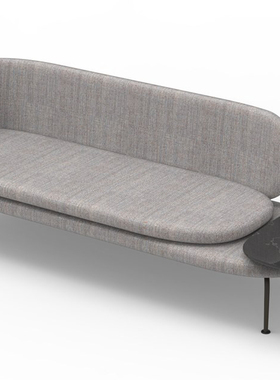 意式简约现代设计师实木金属脚椅客厅卧室样板房布艺托盘组合沙发