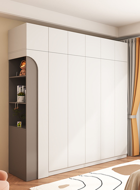 衣柜卧室家用大容量小户型收纳储物柜现代简约平板门衣橱组合柜