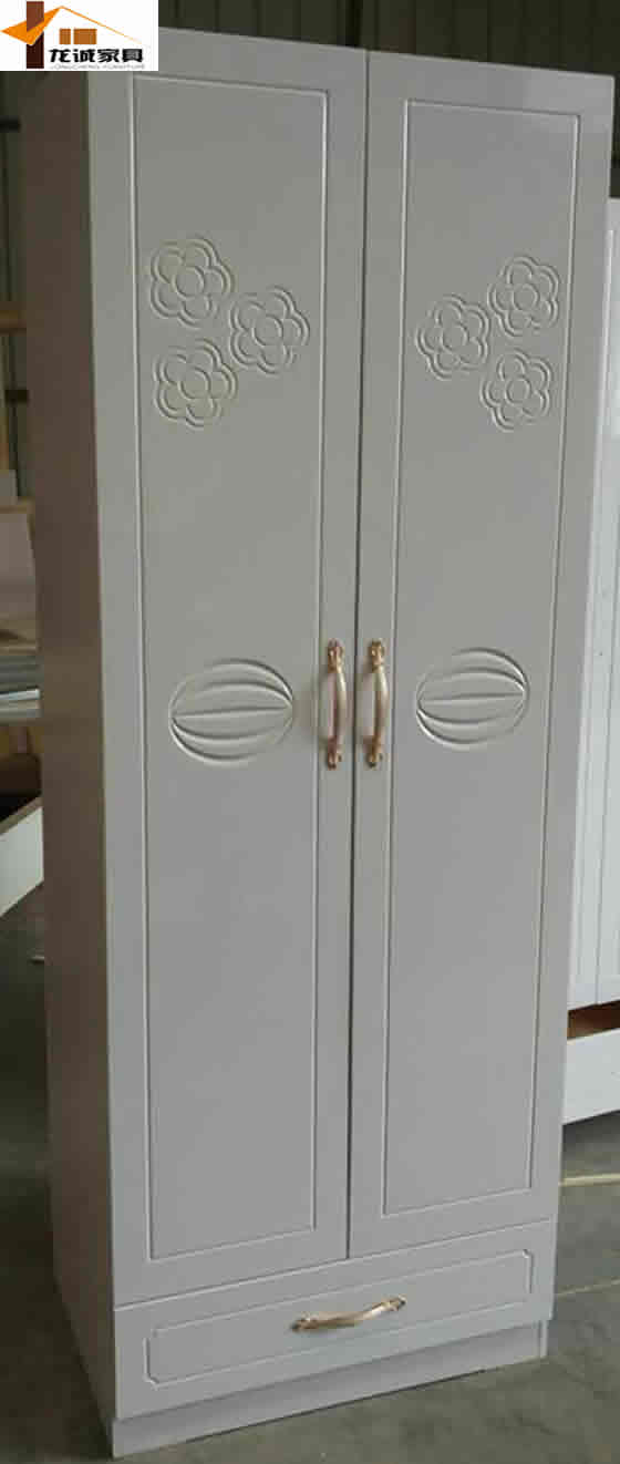 衣柜烤漆环保组合柜现代简约平开2门实木板式简易整装卧室橱3门柜