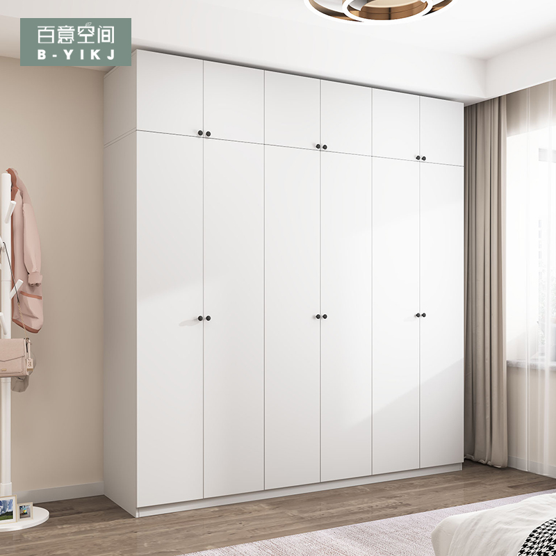衣柜卧室家用组合家具小户型简易衣橱加高半定制独立衣柜现代简约