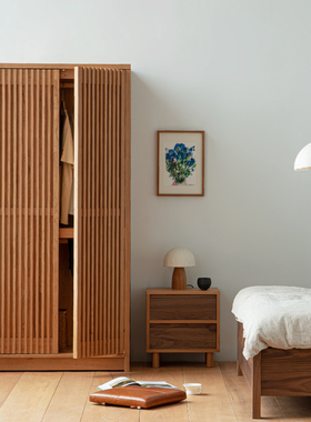 MUMO木墨 栅格衣柜 全实木卧室家具现代简约北欧柜子家用储柜衣柜