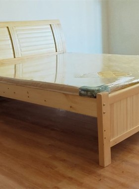 松木床昆明实木床卧室床单人双人全套家具原木实木床经济型简约
