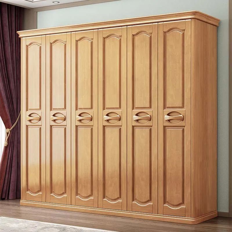 新中式全实木大衣柜家用卧室原木收纳柜储物柜大容量高档成品衣橱