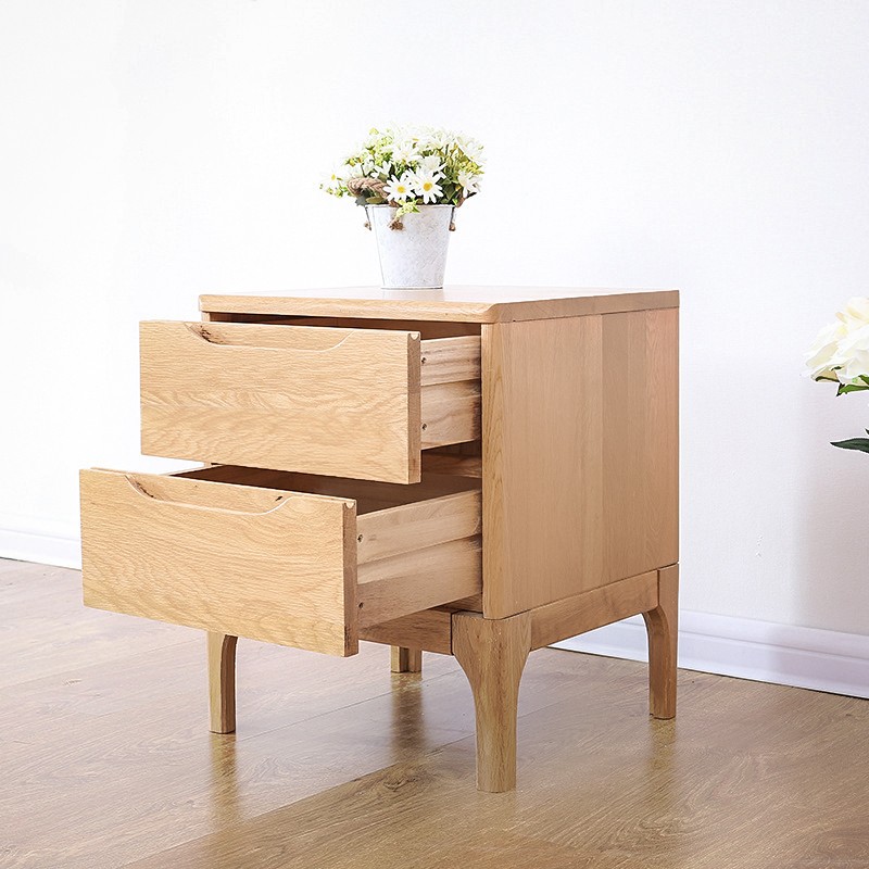 床头柜全实木现代简约橡木小户型收纳柜日式北欧卧室原木床边柜