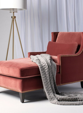 贵妃椅现代沙发小户型单人卧室客厅布艺软榻美式简约懒人休闲躺椅