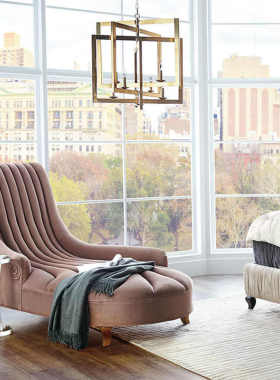 美式轻奢贵妃椅单人沙发美人榻卧室阳台家用休闲小户型太妃椅家具