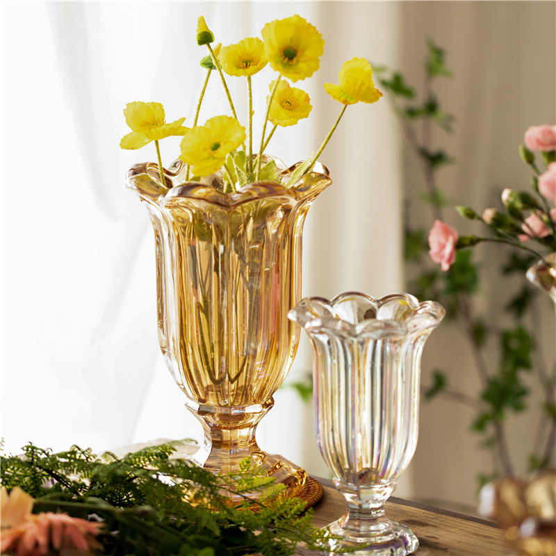 花时间《拾染》美式复古轻奢家装饰品摆件玻璃花瓶欧式餐桌鲜花器