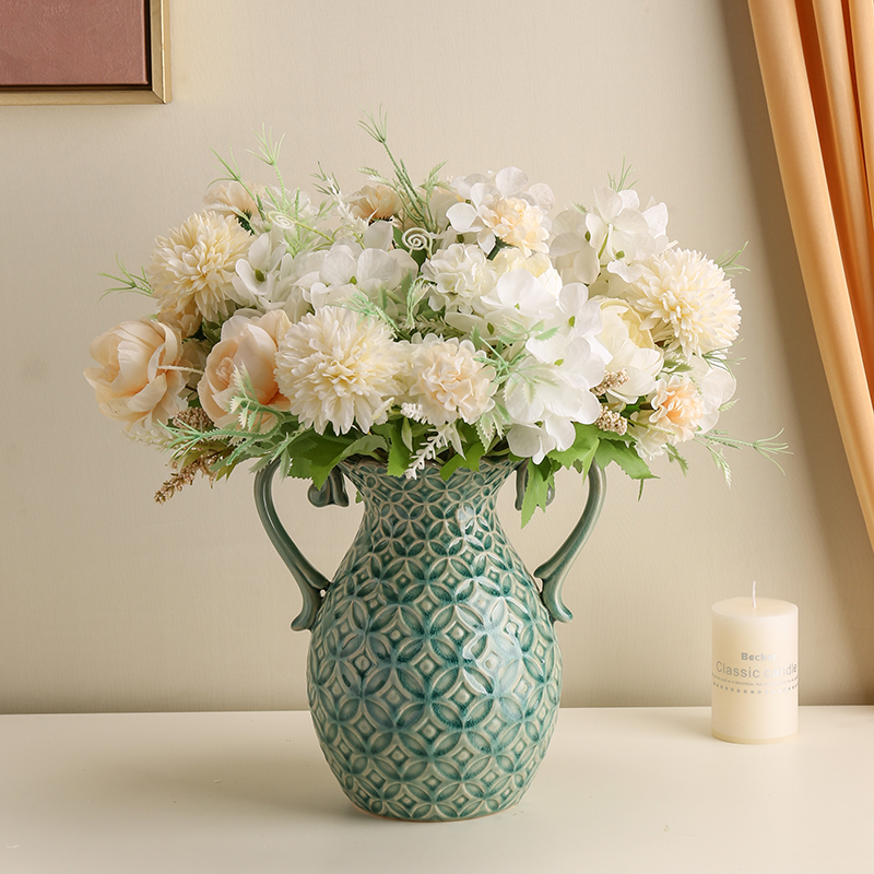 复古欧美式花瓶摆件客厅电视酒柜高档插花玫瑰花器餐桌边柜装饰品
