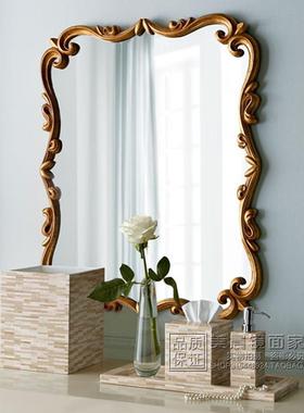 家装方形镜子美式浴室玄关镜 客厅壁挂装饰镜 高端化妆镜厂家直销