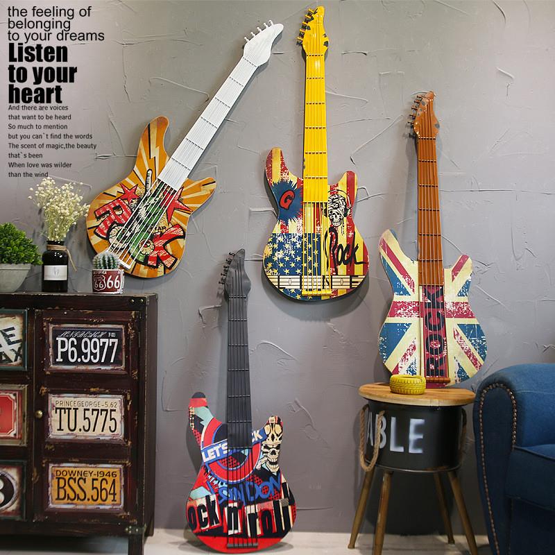 铁艺吉他墙饰创意墙面装饰居家装饰品咖啡厅墙上壁饰酒吧墙壁挂件