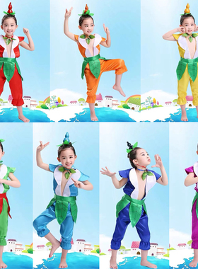 儿童演出服葫芦娃七兄弟卡通服装成人舞台话剧扮演幼儿园表演服男
