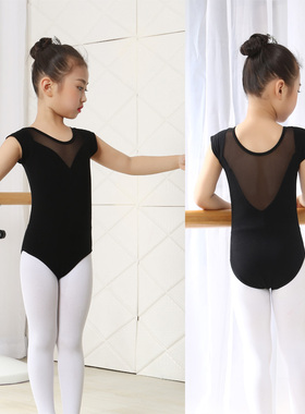 儿童舞蹈服夏季长短袖练功服中国舞考级服芭蕾民族纯棉蕾丝形体服