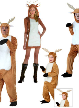 圣诞节万圣节儿童节表演成人幼儿儿童男女驯鹿梅花鹿麋鹿亲子服装