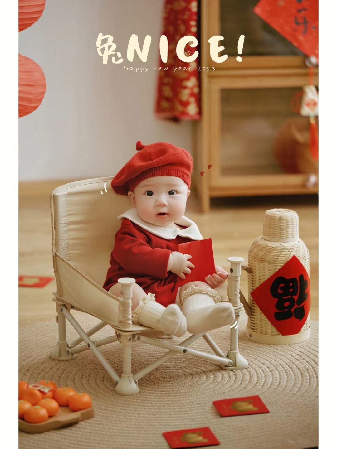 儿童摄影服装宝宝新年百天照服装婴儿满月半岁拍照服饰影楼道具