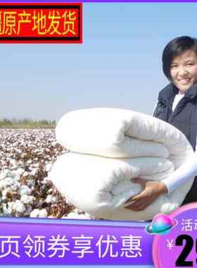 厂销新疆棉被12斤纯棉花冬被子棉花被保暖加厚被芯被子床垫被棉胎