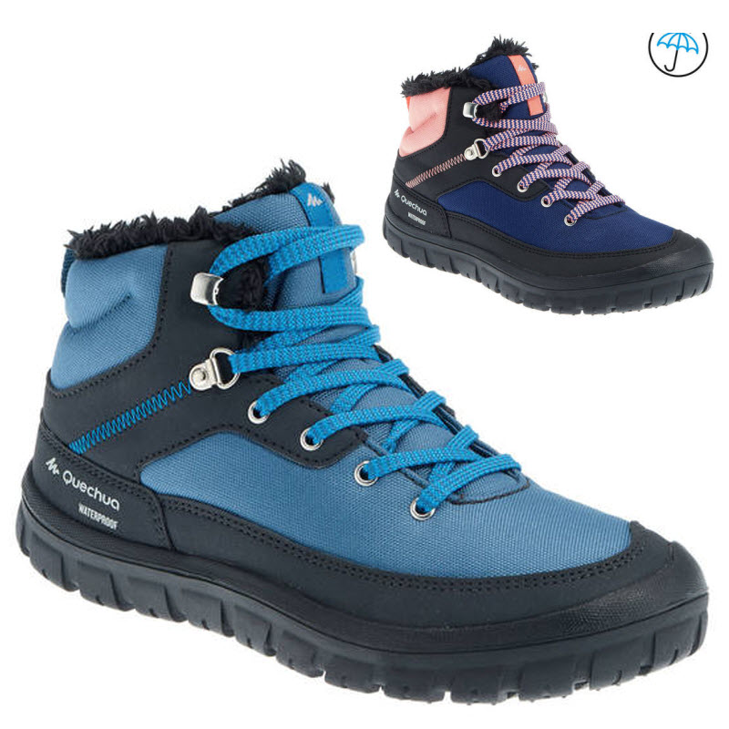 迪卡侬儿童鞋男孩女孩户外运动登山耐磨保暖防水防滑加绒雪地靴