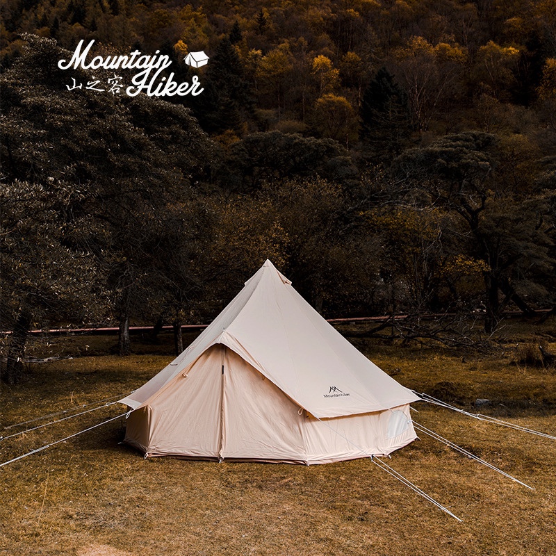 山之客帐篷速搭营地蒙古包棉布双层户外大型防雨防晒多人超大天幕