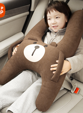 儿童汽车抱枕车载睡枕车上小孩安全带防勒脖后排睡觉神器长途坐车