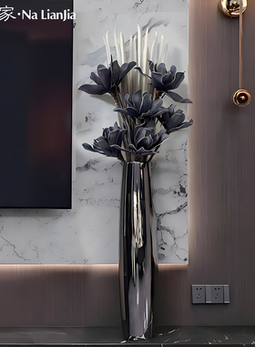 欧式轻奢陶瓷高级感花瓶摆件客厅插花仿真花现代简约家居装饰品