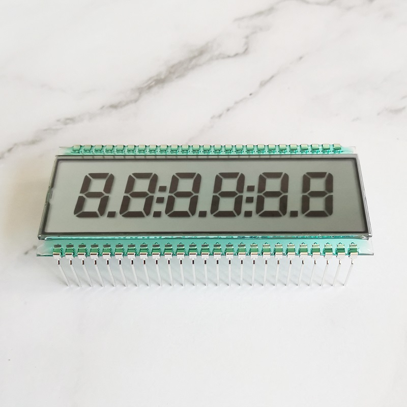 6位8字段码液晶屏静态驱动半透型段式lcd屏50PIN液晶数码管EDS809
