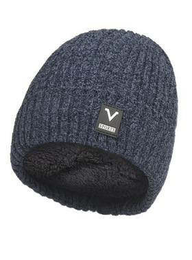 加绒户外毛线帽男女运动冬季滑雪帽雪尼尔厚针织冷帽保暖新款帽子