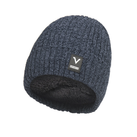 加绒户外毛线帽男女运动冬季滑雪帽雪尼尔厚针织冷帽保暖新款帽子
