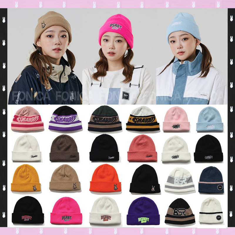 BSRABBIT韩国滑雪毛线针织帽子单双板男女款户外运动防寒冬季