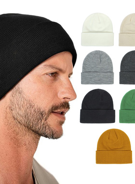 秋冬季针织帽子2022新款 男女士百搭时尚户外运动冬帽欧美毛线帽
