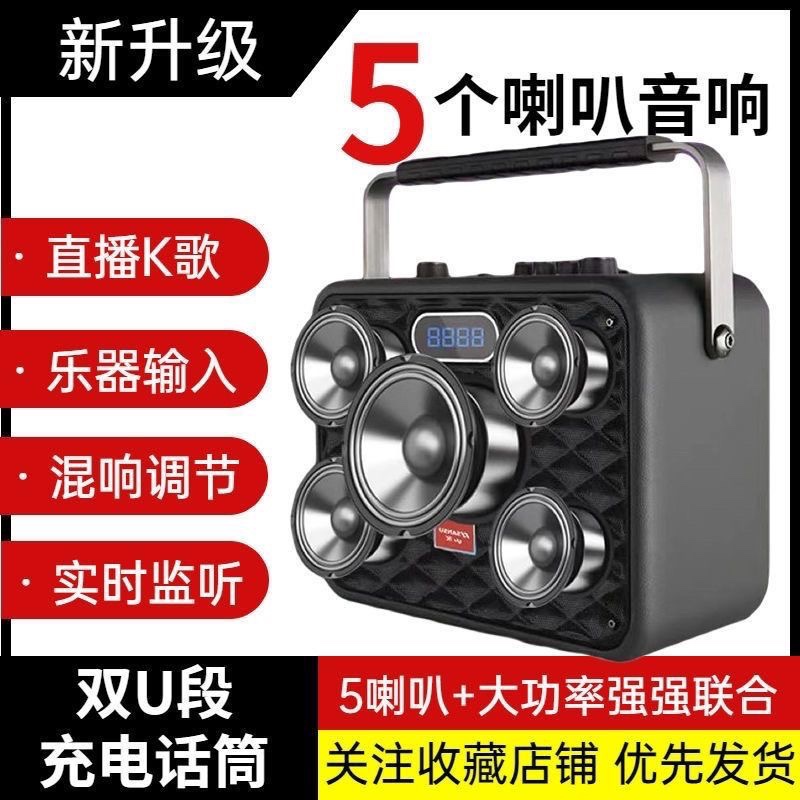 Sansui/山水AS12型双充电话筒便携音箱移动音响 户外蓝牙ktv音响