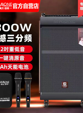 曼龙广场舞音响户外大功率三分频专业无线话筒蓝牙唱歌重低音音箱