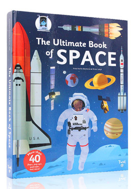 英文原版绘本The Ultimate Book of Space 太空宇宙 幼儿童早教启蒙认知百科普探索操作书英语读物 游戏精装翻翻书 5-8岁 Twirl