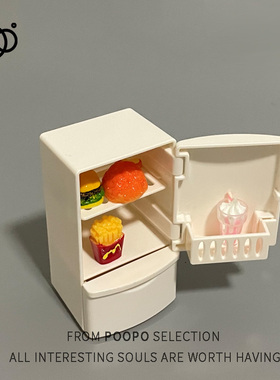 仿真迷你冰箱模型微缩小家电玩具食玩电器厨房厨具摆件娃娃屋装饰