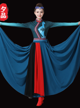蒙古演出服少数民族服装现代民族风舞蹈蒙族衣服女艺考鸿雁套装夏