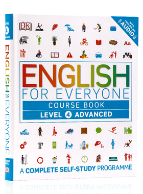DK新视觉人人学英语L4高级课本教材书带音频English for Everyone Level 4 Advanced Course Book 英文原版自学教材 雅思托福用书