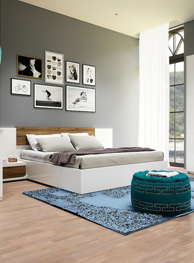 定制新款现代简约成套大衣柜床床头柜斗柜北欧风卧室组合板式家具