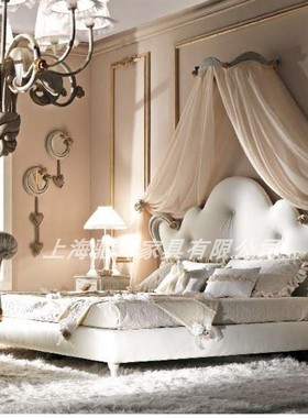 新欧式卧室成套家具创意女孩简约床法式奢华实木雕花公主婚床定制